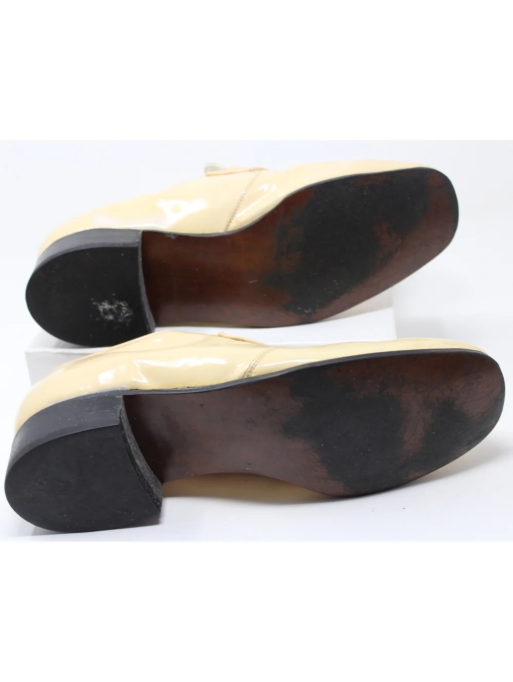 Vintage Weyenburg Men's Two Tone White & Cream Loafers Leather Shoes Size 8.5 D